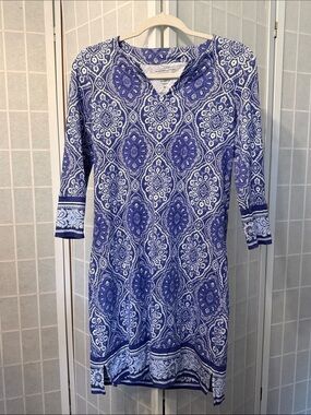 COOLIBAR 50+ UPF SUN PROTECTION FLORAL PAISLEY PRINT TUNIC DRESS XS Swim Coverup